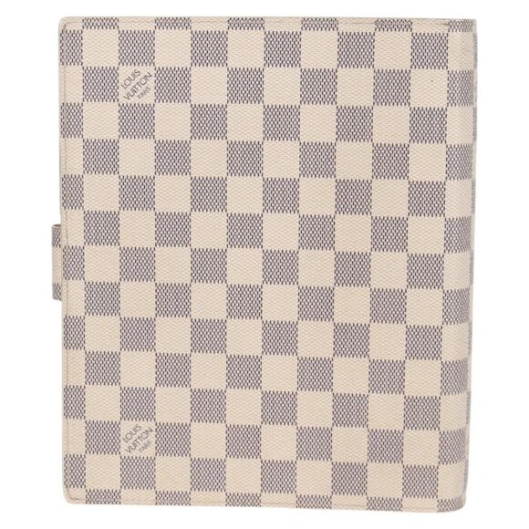 LOUIS VUITTON Damier Azur Agenda GM Day Planner Cover R20708 LV Auth 121569A - Picture 2 of 16